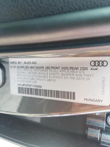 2015 AUDI S3 PREMIUM WAUBFGFF2F1103688