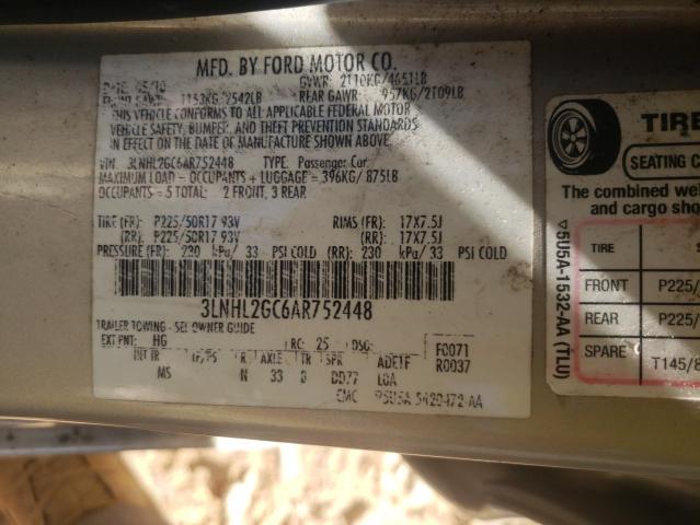 3LNHL2GC6AR752448 Lincoln Mkz 2010. Фото: 9