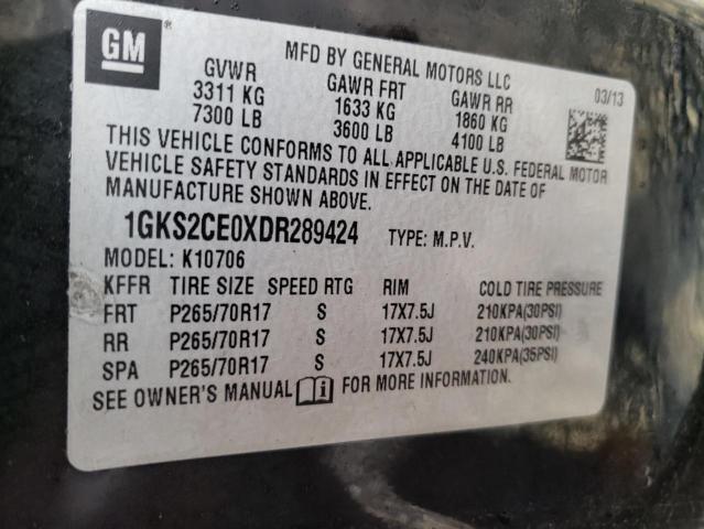 2013 GMC YUKON SLT 1GKS2CE0XDR289424