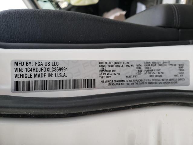 2020 DODGE DURANGO SS 1C4RDJFGXLC369991