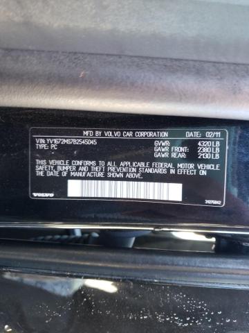 2011 VOLVO S40 T5 YV1672MS7B2545045