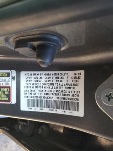 2010 HONDA INSIGHT LX JHMZE2H5XAS000967