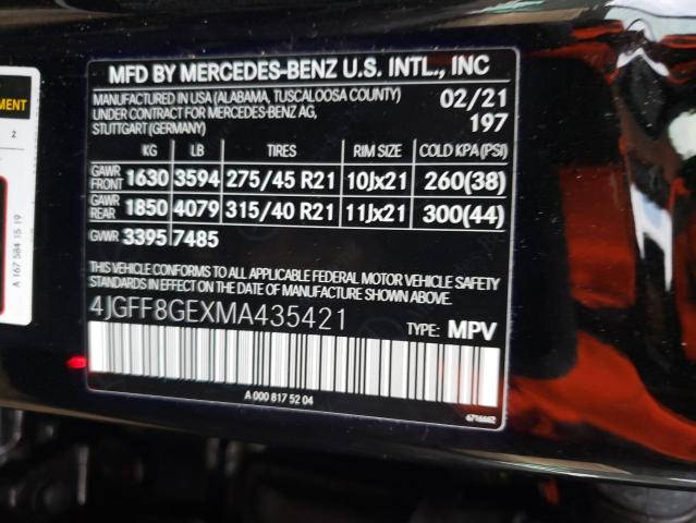 2021 MERCEDES-BENZ GLS 580 4M 4JGFF8GEXMA435421
