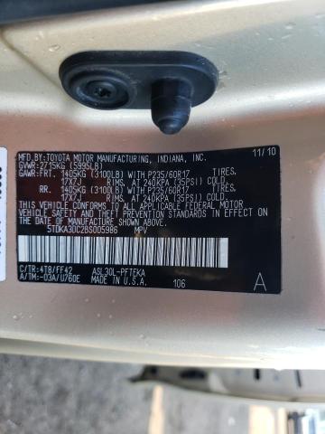 2011 TOYOTA SIENNA BAS 5TDKA3DC2BS005986