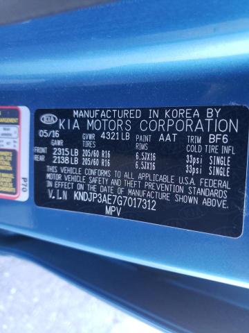 2016 KIA SOUL EV KNDJP3AE7G7017312