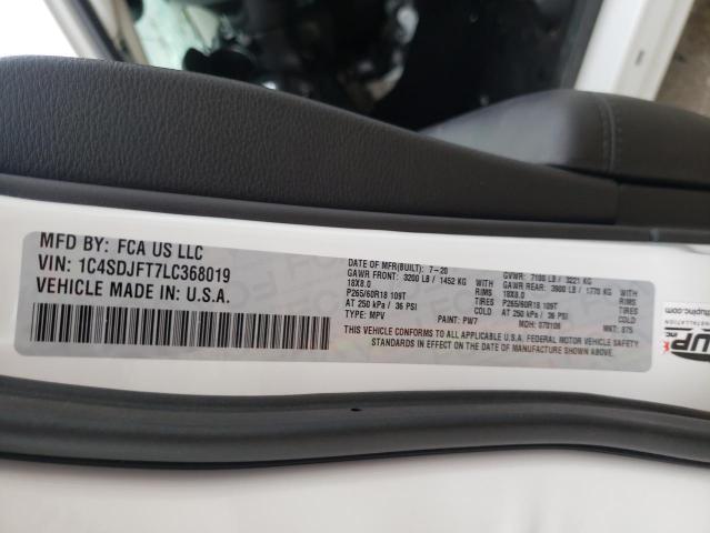 2020 DODGE DURANGO SS 1C4SDJFT7LC368019