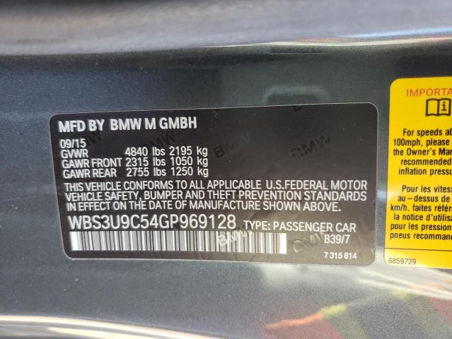 2016 BMW M4 WBS3U9C54GP969128