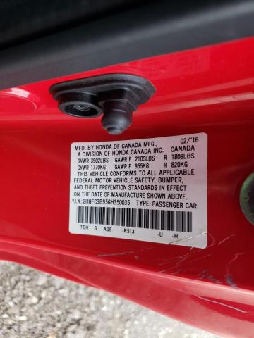 2016 HONDA CIVIC TOUR 2HGFC3B95GH350035