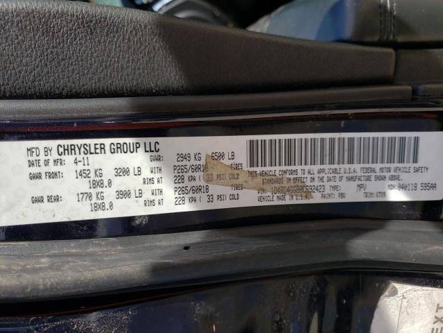 2011 DODGE DURANGO CR 1D4RD4GG8BC692423