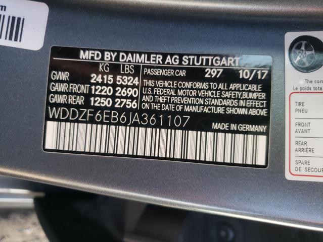 2018 MERCEDES-BENZ E 43 4MATI WDDZF6EB6JA361107