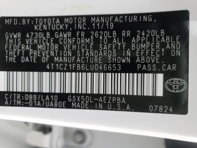 2020 TOYOTA AVALON LIM 4T1CZ1FB6LU046653