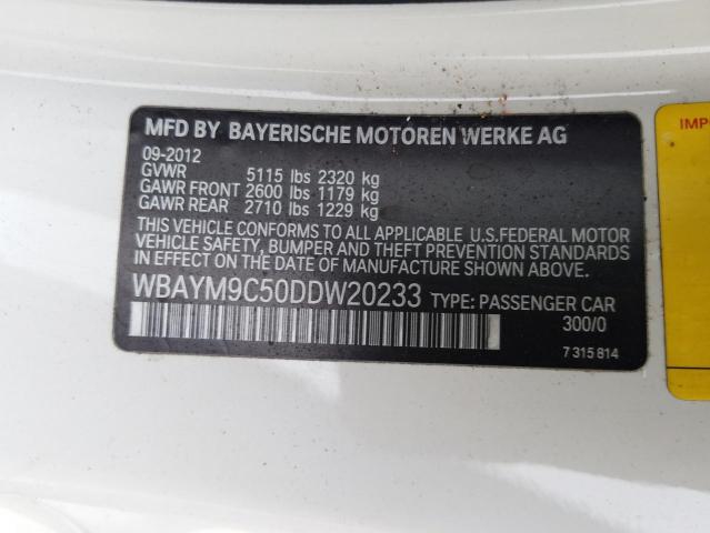 2013 BMW 650 I WBAYM9C50DDW20233