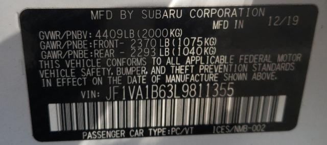 2020 SUBARU WRX PREMIU JF1VA1B63L9811355