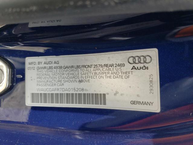 2013 AUDI S5 PREMIUM WAUCGAFR7DA015208