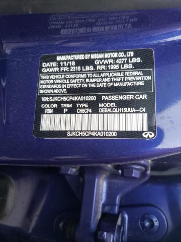 2019 INFINITI QX30 PURE SJKCH5CP4KA010200