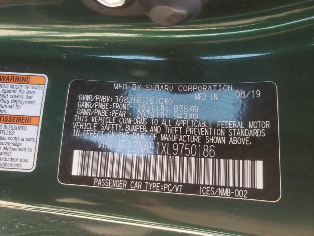 2020 TOYOTA 86 GT JF1ZNAE1XL9750186