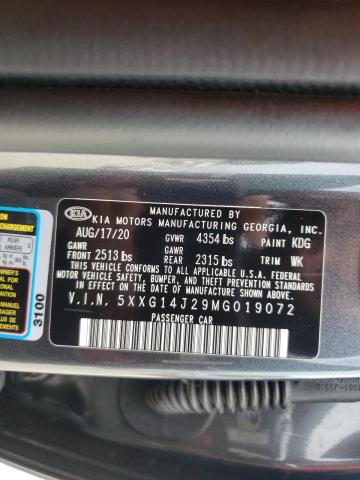 2021 KIA K5 LXS 5XXG14J29MG019072