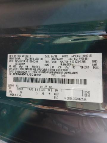 2018 FORD F450 SUPER 1FT8W4DT4JEC98764
