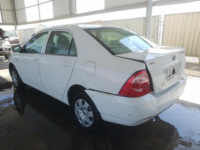 VIN: JTDBW23E250090558 Auction: COPART UAE Lot: 63073721 Location: DUBAI INDUSTRIAL CITY - DUBAI JTDBW23E250090558 TOYOTA COROLLA 2005 WHITE Photo 3