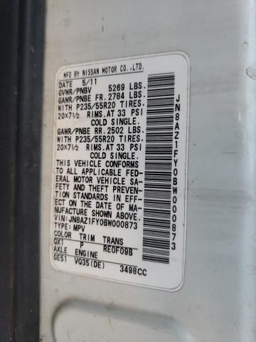 2011 NISSAN MURANO CRO JN8AZ1FY0BW000873