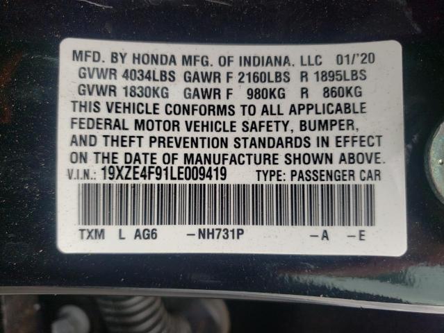 2020 HONDA INSIGHT TO 19XZE4F91LE009419