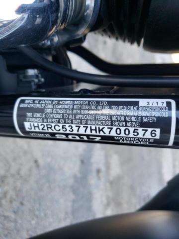 2017 HONDA VT750 C2B JH2RC5377HK700576