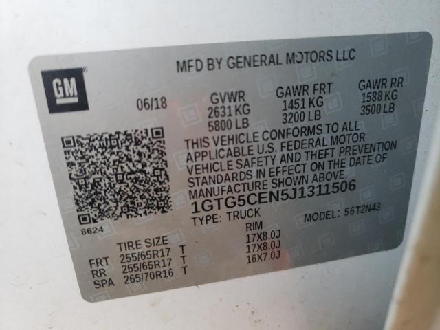 2018 GMC CANYON SLE 1GTG5CEN5J1311506