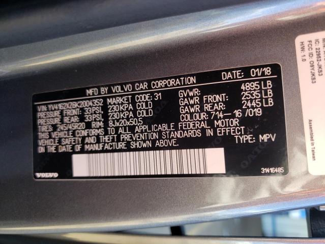 2019 VOLVO XC40 T5 MO YV4162XZ6K2004352