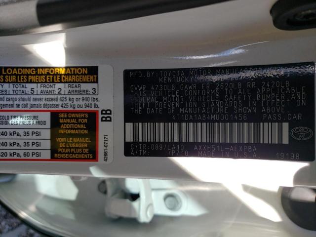 2021 TOYOTA AVALON LIM 4T1DA1AB4MU001456