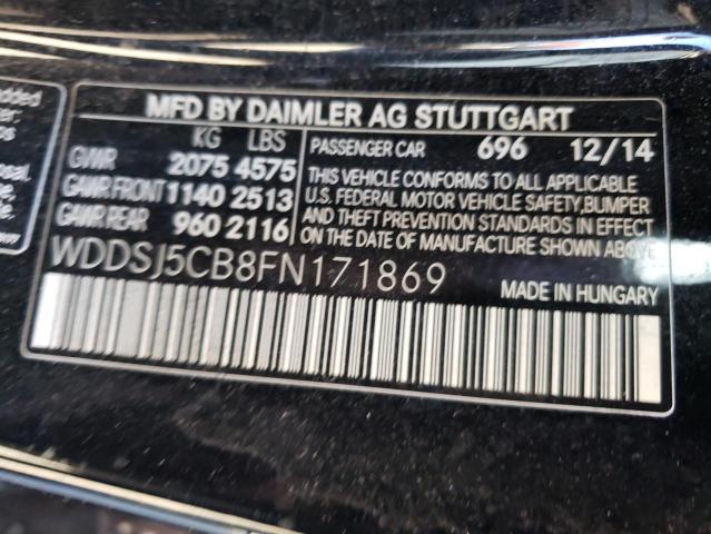 2015 MERCEDES-BENZ CLA 45 AMG WDDSJ5CB8FN171869