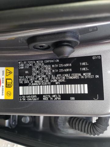 2015 LEXUS NX 200T JTJBARBZXF2038190