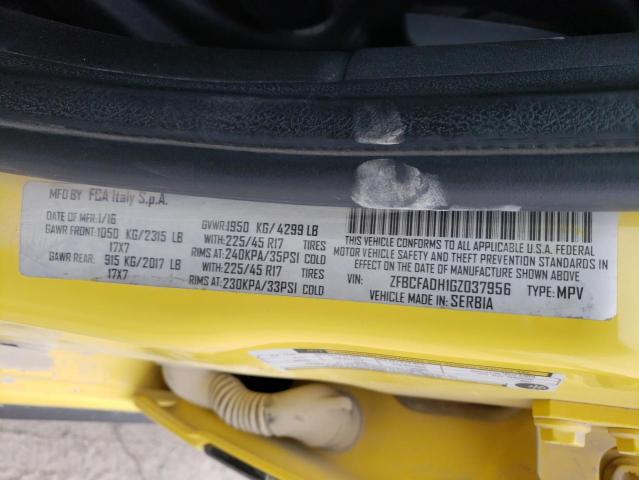 2016 FIAT 500L TREKK ZFBCFADH1GZ037956