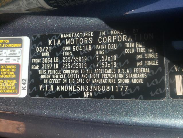 2022 KIA CARNIVAL S KNDNE5H33N6081177