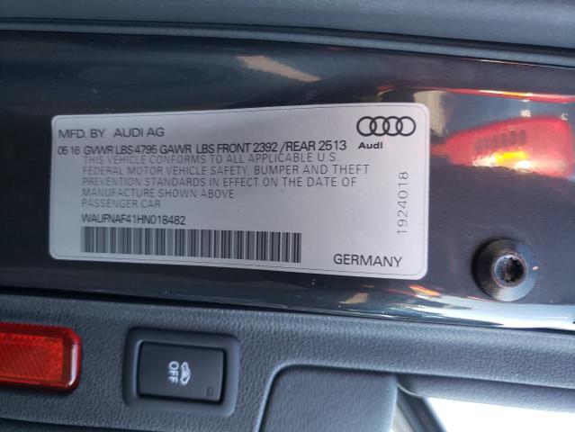 2017 AUDI A4 PRESTIG WAUFNAF41HN018482