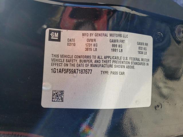 2010 CHEVROLET COBALT 2LT 1G1AF5F59A7187677