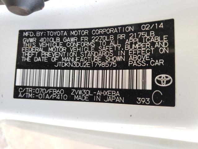 JTDKN3DU2E1798575 Toyota Prius 2014. Фото: 9
