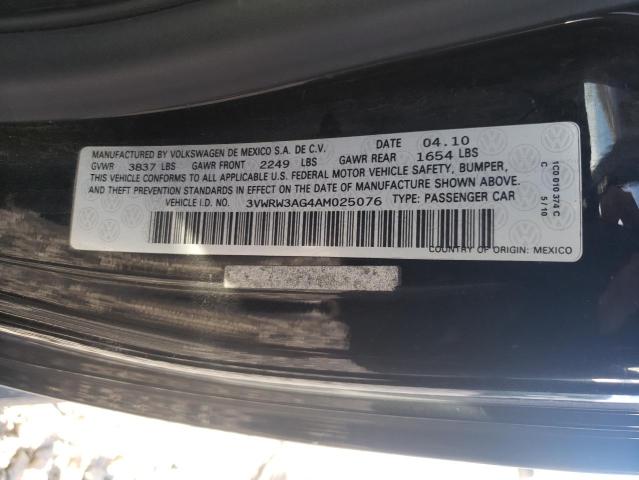 2010 VOLKSWAGEN NEW BEETLE 3VWRW3AG4AM025076
