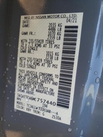2021 NISSAN ROGUE SL 5N1AT3CA6MC757440