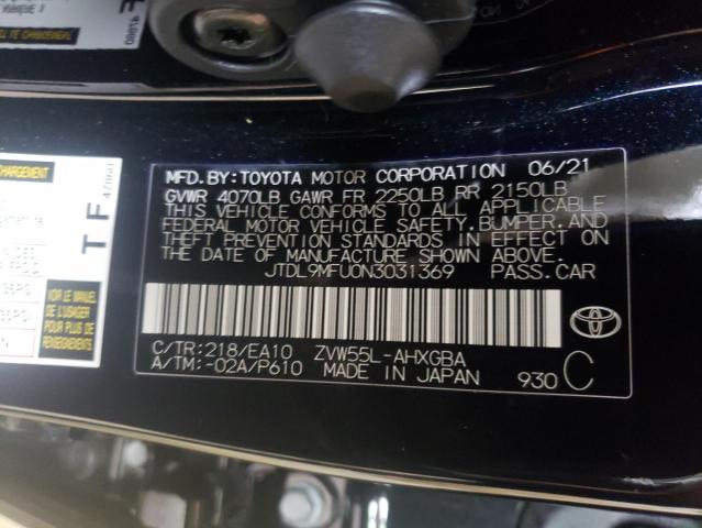 2022 TOYOTA PRIUS LE JTDL9MFU0N3031369