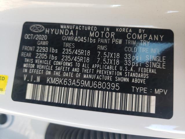 2021 HYUNDAI KONA NIGHT KM8K63A59MU680395