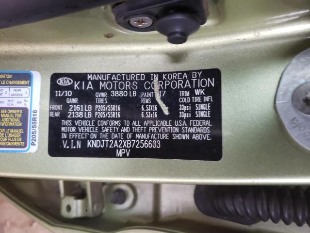 2011 KIA SOUL KNDJT2A2XB7256633