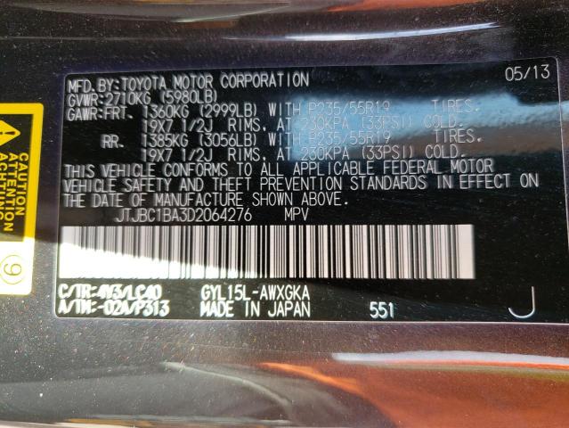 2013 LEXUS RX 450 JTJBC1BA3D2064276