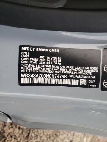 2022 BMW M4 COMPETI WBS43AZ00NCH74798