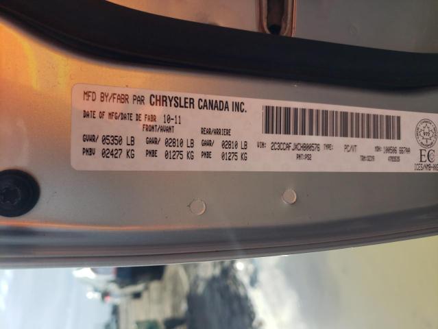 2012 CHRYSLER 300 SRT-8 2C3CCAFJXCH800576