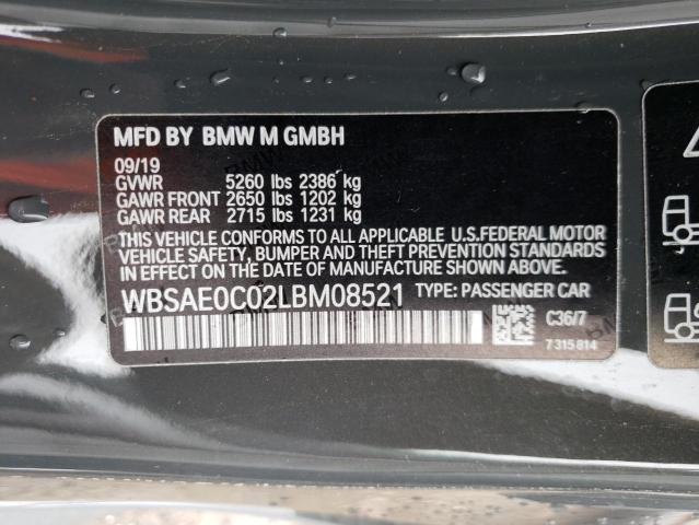 2020 BMW M8 WBSAE0C02LBM08521