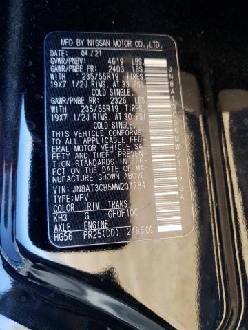 2021 NISSAN ROGUE SL JN8AT3CB5MW231784