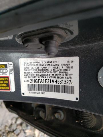 2010 HONDA CIVIC VP 2HGFA1F31AH531527