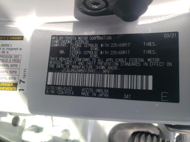 2021 LEXUS NX 300H BA JTJDJRDZ6M5013997