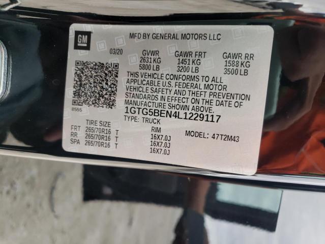 2020 GMC CANYON 1GTG5BEN4L1229117