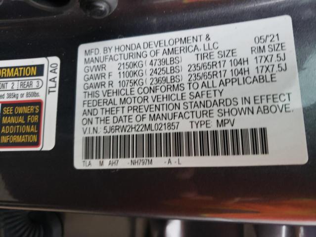 2021 HONDA CR-V LX - 5J6RW2H22ML021857